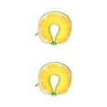 thumbnail image 3 of ZheElen Functional Travel Neck Pillow Comfortable Travel Essential Adjustable Foam Particles Travel Pillow Travel Companion Yellow Rrange 30cm 2Set, 3 of 6