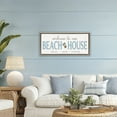 thumbnail image 2 of Stupell Industries Welcome Beach House Greeting Brown Framed Floater Canvas Wall Art, design by Seven Trees Design, 2 of 9