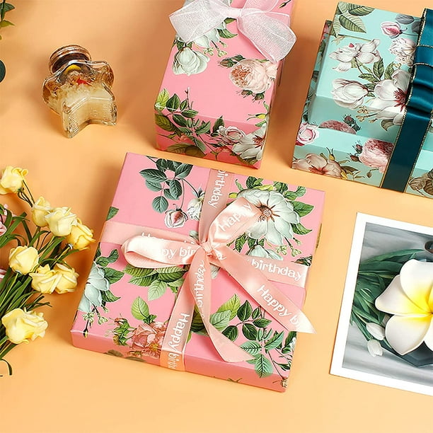 20 Sheets Waterproof Floral Wrapping Paper Sheets Fresh Flowers Bouquet  Gift Packaging Wrapping Paper Sheets