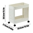thumbnail image 3 of XGFHYJEH Storage Shelves for Kitchen, Bedroom, Bathroom, 2 Tire Plastic Shelves, Storage Shelf Rack, Storage Shelf Unit, Storage Rack with Wheels, Storage Racks and Shelving for Small Spaces, 3 of 6