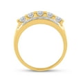 thumbnail image 2 of 14K Yellow Gold Mens Round Diamond Wedding Channel Set Band Ring 2 Cttw, Mens Size: 7-13, 2 of 4