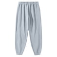 thumbnail image 3 of RXIRUCGD Men's Solid Color Casual Ankle Drawstring Pants Full Length Pants, Gray, Size: L, 3 of 6