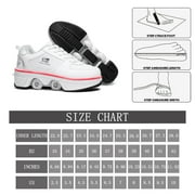 KOFUBOKE Roller Skate Shoes - Sneakers - Roller Shoes 2-in-1 Suitable for Outdoor Sports Skating Invisible Roller Skates The Best Choice for Building Confidence Style