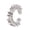 Silver, variant on Grandest Birch 1Pc Women Rhinestone Ear Clip on Cuff Earrings Non-Piercing Jewelry Alloy, Rhinestone Silver