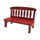 thumbnail image 1 of Mini banco de madera para casa de muñecas, silla doble, adorno para fotografía, banco de madera Rojo, 1 of 9