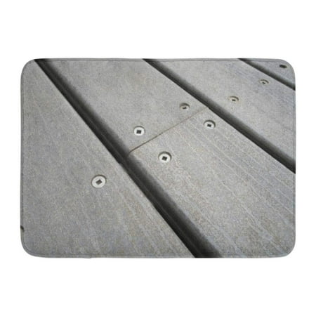 GODPOK Building Deck Close Up of Composite Decking with Screws Construction Patio Rug Doormat Bath Mat 23.6x15.7