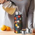 thumbnail image 4 of 20 Oz Pioneer Flower Coffee Tumbler Double Wall Insulated Stainless Steel Water Bottle | Metal Reusable Thermoses Flask with Cup Cap | Leak & Sweat Proof with Anti-Dust Lid, 4 of 7