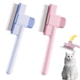 thumbnail image 2 of UYGDUY-Pet Comb-2 Pack,Flea Comb for Cats&Dogs Cleaning Removal Comb Pet Hair Gentle with Release Button,Kittens Pet Comb to Groom Hair and Knots (Pink & Blue), 2 of 4