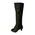 thumbnail image 3 of jovati Womens Round Toe High Heeled Thick Heeled Double Zipper Lace Stitching High Boots, 3 of 8