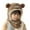 Brown, variant on Winter Hats For Boys And Girls With Integrated Visor Wind Protection Ear Cover Shawl Warm Baby Cap Pink