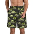 thumbnail image 1 of Fotbe Light Green Excavator Trajes de Baño Estampados para Hombre, Shorts de Verano de Secado Rápido, Ropa de Playa, Bañadores-Small, 1 of 6
