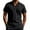 Black, variant on Chiccall Mens Button Up Shirts Lightweight Breathable Short Sleeve Shirt Solid Summer Vacation Beach Tops Black XXL