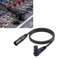 thumbnail image 1 of XLR Microphone Extension Cable Adapter, 90 Degree XLR Female to Straight XLR Male, 3Pin Microphone Connector for Speakers, Studios, Microphone Mixers, etc., 1 of 7