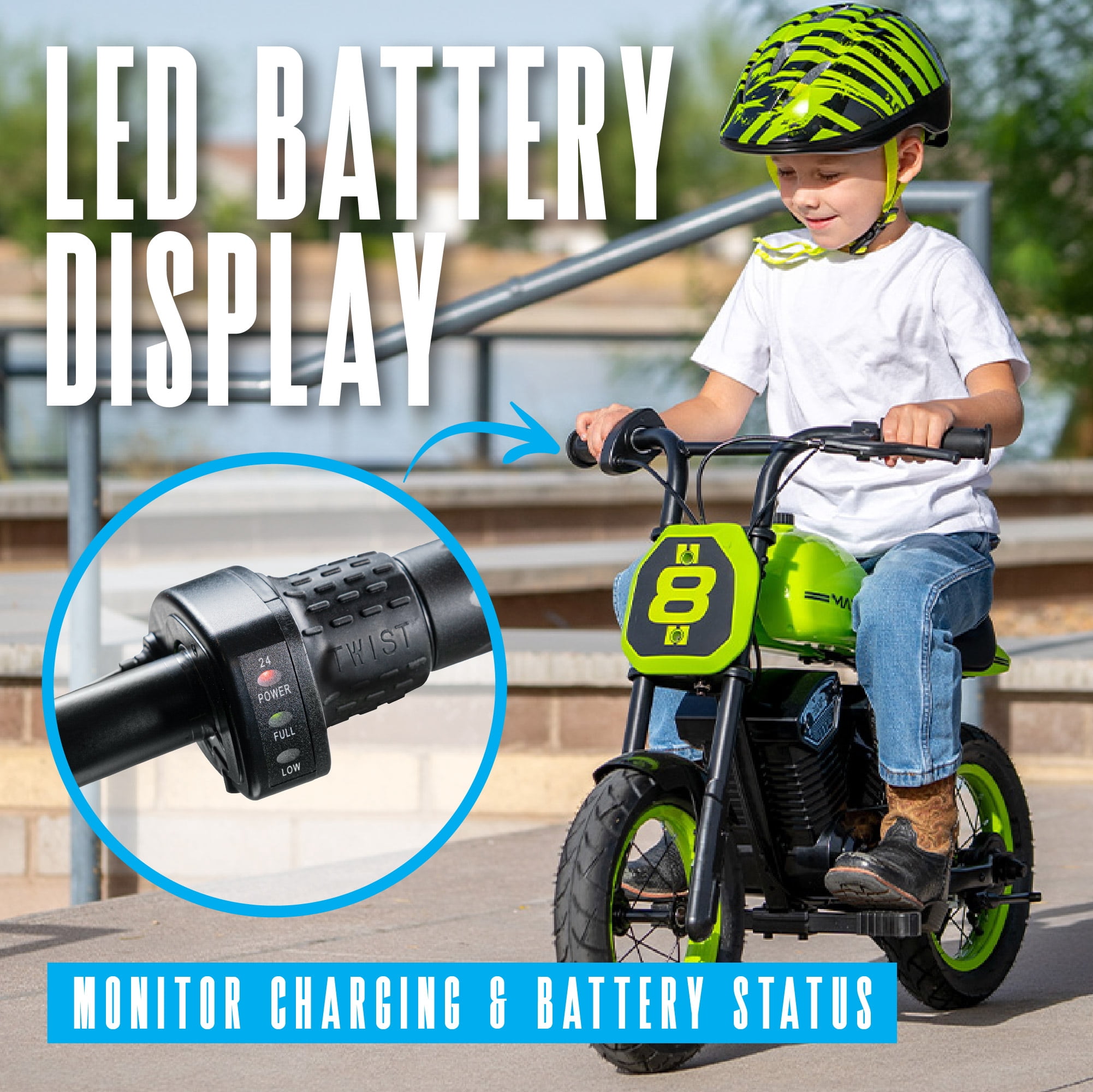 Madd Gear My 1st Mini Electric Motorcycle – 24V Battery, 10 MPH, 12" Wheels, Ages 5-8
