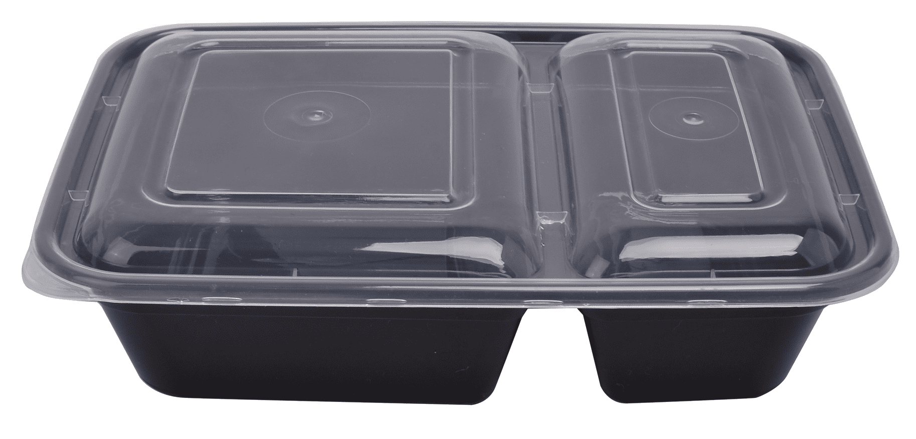 Mainstays 5-Pack Meal Prep Containers with 2 Compartments and Lids, BPA-Free, Microwave & Dishwasher Safe, Made for Family Meals and Easy Serving