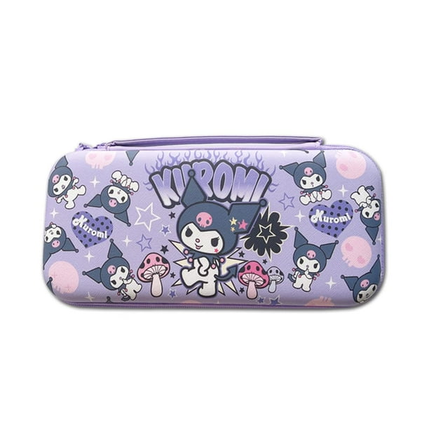 Cute Switch Carrying Case for Nintendo Switch OLED Kawaii Hard Shell Portable Travel Carry Case with 12 Game Card Slots Purple