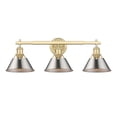 thumbnail image 2 of Orwell 3-Light Vanity Light in Brushed Champagne Bronze with Pewter, 2 of 3