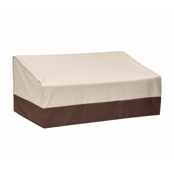 3-Piece Beige/Brown Patio Furniture Covers Set Outdoor 600D Heavy-Duty Waterproof For 3-Seater Sofa And 2 Chairs All-Weather Protection