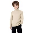 thumbnail image 2 of Lmnyox Kids Solid Sweater Tops Boys Girls Turtle Neck Long Sleeve Sweaters Casual Knitted Pullover Sweater, 2 of 9