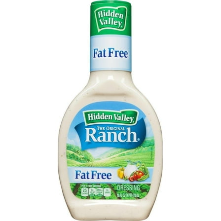 Hidden Valley Origina Ranch Fat Free Dressing (Pack of 2) 16 oz Bottles