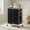 Black, variant on Demi Bonn 15-Drawer Rolling Storage Cart, Chrome-Plated Metal Frame, Top Shelf, Lockable Wheels, Round Knobs, White
