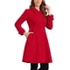 thumbnail image 4 of Abrigo de invierno de mujer vintage sólido de línea A con doble botonadura y cuello en rojo M, 4 of 6