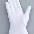 thumbnail image 7 of 1 Pair Unsiex Winter Gloves Five Fingers Solid Color Elastic Anti slip Sun Breathable Soft Stage Performance Auction Ritual Girl Gloves Fall Spring Gloves, 7 of 7