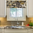 thumbnail image 3 of Camouflage Flowers Curtain Valance for Kitchen Windows/Bathroom/Living Room/Bedroom Blackout, Rod Pocket Valance Small Window Treatment, 54" W x 18" L Home Decor, 3 of 6