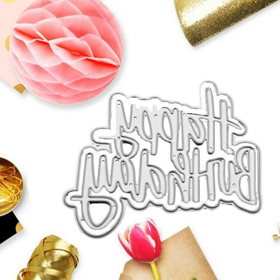 Happy Birthday Dies for Card Making Die Cuts Metal Cutting Dies for Scrapbooking DIY Album Paper Cards Art Craft Decoration