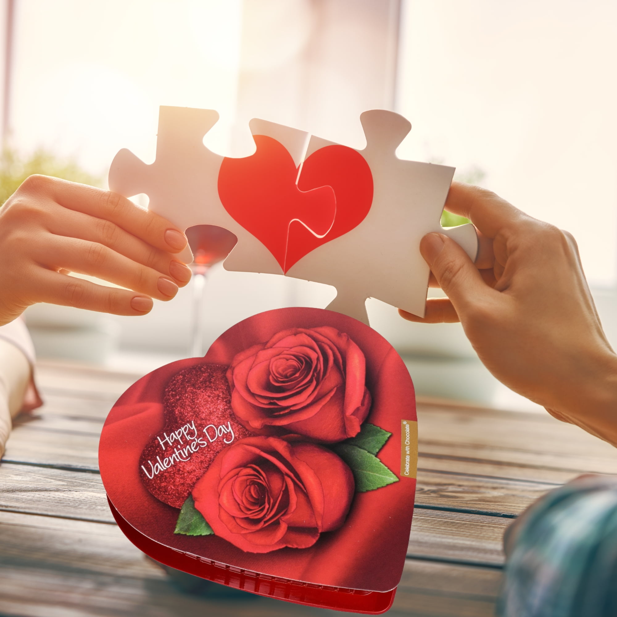 Happy Valentine's Day Heart-Shaped Chocolate Gift Boxes, Assorted Chocolates Candy for Snacking Valentine's Gifts Easter Basket Stuffer Goodie Bag Filler Holiday Birthday Party Favor 2oz Set of 4
