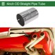 thumbnail image 2 of Tubo recto de escape para automóvil T304, tubo recto de 6 pulgadas con cabeza plana doble y superficie pulida de ranura media en tono plateado, 2 of 7