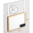 thumbnail image 6 of Over The Door Whiteboard, 16"x12" Wooden Dry Erase Board with 2 Hanging Rods, Small White Board for Door, Cubicle Whiteboard for Home, Office, Dorm, No Drills, 6 of 7