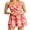 Pink, variant on Gupgi Women Floral Mini Dress Summer Sleeveless Spaghetti Strap Hollow Out Tie Bow Back Sundress Boho V-Neck Dresses
