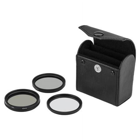 UPC: 0192223022164 | 43mm Digital Essentials Filter Kit with Ultra Violet (UV)  Circular Polarizer and Neutral Density 2 (ND2) Filters and Pouch