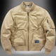 thumbnail image 2 of Sudadera sin capucha para hombre, chaqueta de béisbol de invierno, ropa de trabajo informal, sudadera con capucha de color sólido, chaqueta de poliéster para hombre, 2 of 6