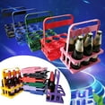 thumbnail image 3 of Drink Rack Carrier with Handle,Plastic Cup Carriers for Drinks,Foldable Drink Delivery Carrier,Portable Cup Holder Accessories,Reusable Drink Caddy with Tray for Coffee, Beverages,Beer, 3 of 9