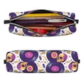 thumbnail image 2 of Cauagu record rock Skull star Print Leather Pencil Pen Case - Stationery Bag Portable Stationery Bag Big Capacity Pencil Pouch Cosmetic Organizer Bag for Men & Women, 2 of 7