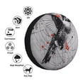 thumbnail image 4 of Sikiie Abstract Geometric Hummingbird PVC Leather Spare Tire Wheel Cover Spare Tire Cover, for Car Truck SUV Camper Trailer Universal Fit(14-17in)-17 inch, 4 of 6
