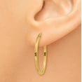 thumbnail image 3 of 14k Lightweight Fancy Oval Hoop Earrings 14k Yellow Gold Earrings, 3 of 4