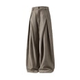 thumbnail image 3 of CONZONE Men's Baggy Suit Pants Wide Leg Dress Pants for Men Trendy Buttons Solid Color Soft Formal Business Trousers With Pocket, 3 of 8