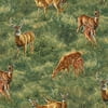 Creative Cuts Cotton 44" Wide Wildlife Deer Fabric, 2 Yd.
