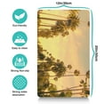 thumbnail image 5 of Boho Tropical Palm Trees Dog Food Mat with Hawaiian Sunset Beach and Ocean Sunset Designs – Absorbent, Non-Spill, Easy Clean Pet Feeding Mat, 5 of 6