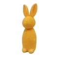 thumbnail image 1 of Flocked Bunny Figurine Flocking Rabbit Figures Tabletop Ornament Solid Color Resin Easter Bunny Statue Home Decor Indoor, 1 of 5