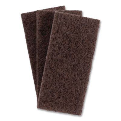 3m 08004B Doodlebug Utility Pad, 4.62" X 10", Brown, 10/carton