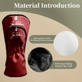 thumbnail image 3 of Jonball Golf Club Head Covers Waterproof Leather Golf Head Covers for Men Women Driver Head Cover Fairway Headcover for Golf Lovers, 3 of 5