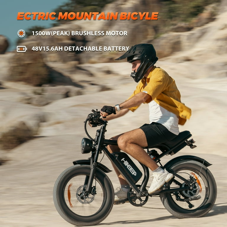20" Fat Tire Electric Bike for Adults, 1500W Adults Ebike, 48V 13Ah Battery Electric Mountain Bike UL2849