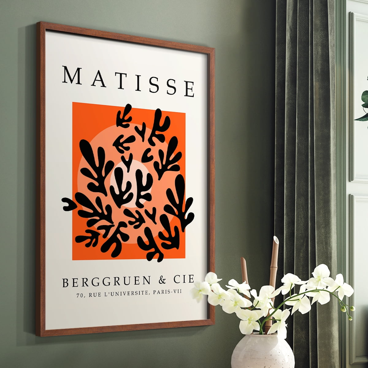 Matisse CXLV Framed Print in Brown Solid Wood 11 x 14 Framed Print