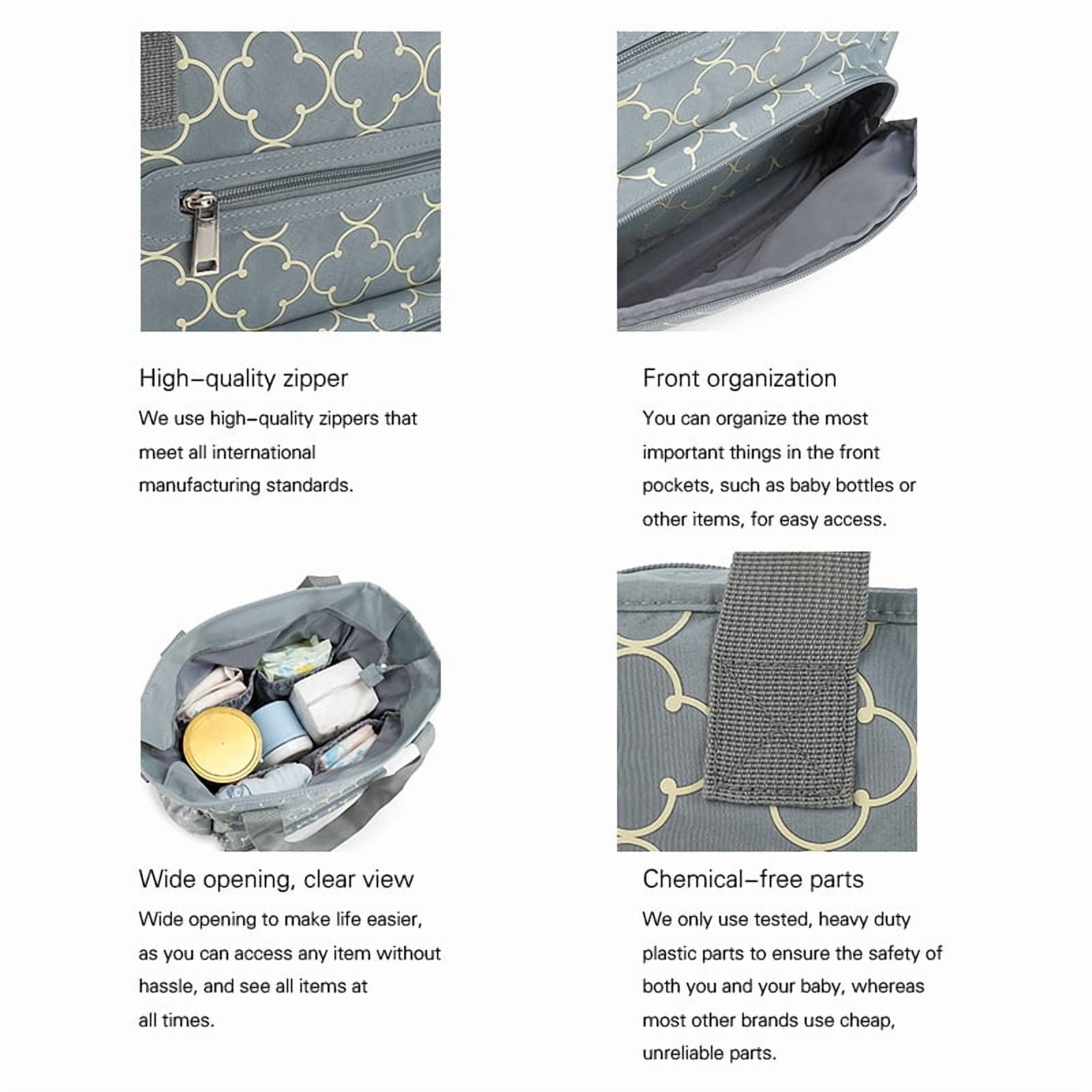 SPEKSEE Versatile Large Capacity Mommy Bag Diaper Tote with Multiple Accessories for Outdoor Use