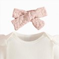 thumbnail image 7 of Baby Toddler Girl 2Pcs Fall Spring Clothes Set Long Sleeve Crewneck Tops Heart Bow Suspender Skirt With Headband Outfit Sets Kaprioy Girls Clothes Fall Winter, 7 of 7