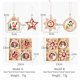 thumbnail image 4 of 12Pcs/Set Wooden Pendant Party Hanging Decoration Christmas Tree Ornaments, 4 of 9